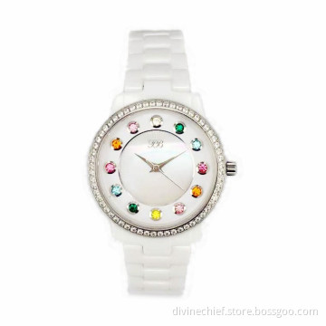 Factory Price Ceramics Lady Watch Custom Waterproof Japan Movement Quartz Watch